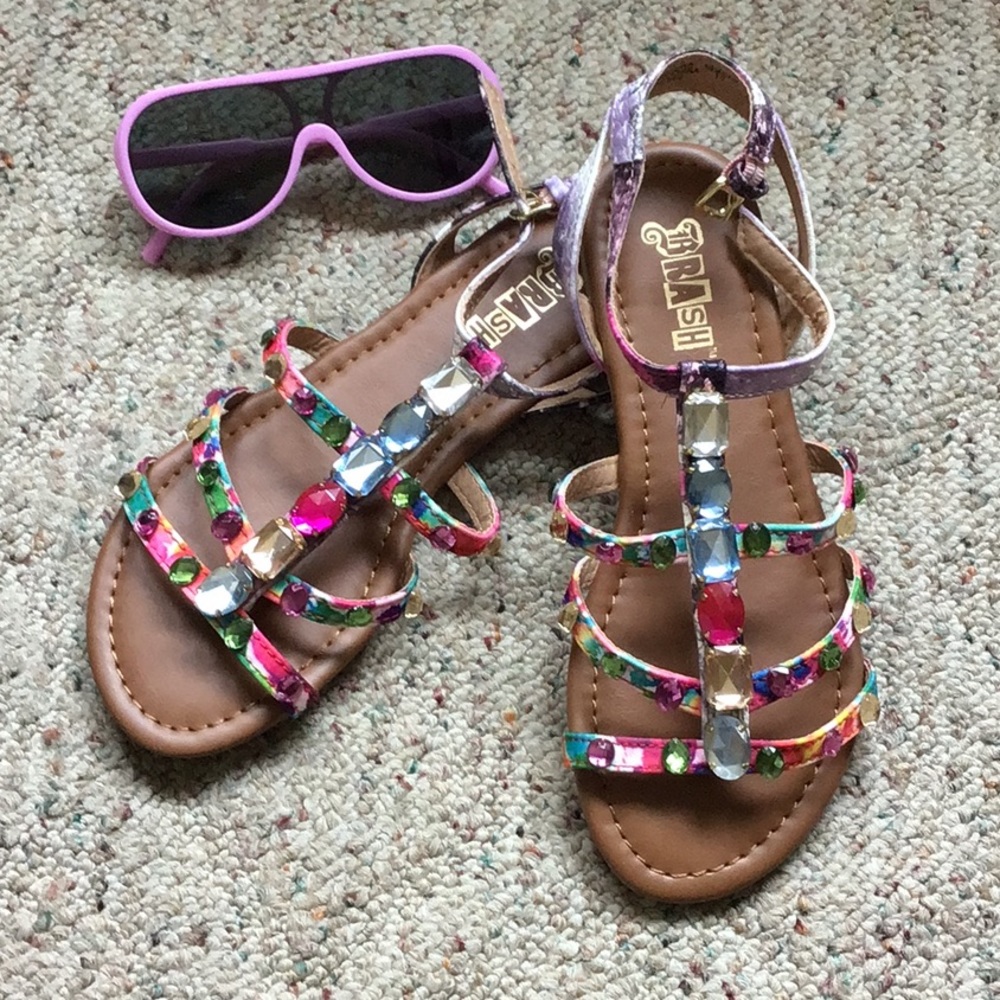 Brash Multi-colored Jewel Sandals